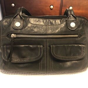 Black fossil leather bag 
Used condition